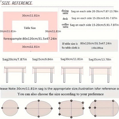 1pc Burgundy & Golden Christmas Tablecloth with Poinsettia, Holly, Pine Garland & Snowflake Patterns - Red/Green/Golden Rectangular Table Cover for Holiday Parties, Xmas Dinner, Thanksgiving, New Year's Decorations (Easy-Clea