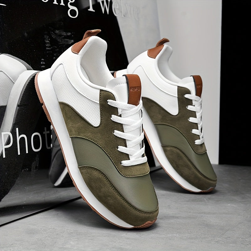 Men's Casual Sneakers, Flat Lace-Up Outdoor Casual Shoes, Low-Top Men's All-Season Shoes with EVA Soft Sole Cushioning, Breathable Men's Casual Shoes, Men's Running Shoes Suitable for Daily Wear - ayq