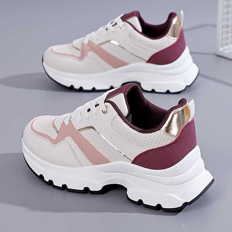 Women’s Lightweight Breathable Running Sneakers with Thick Sole