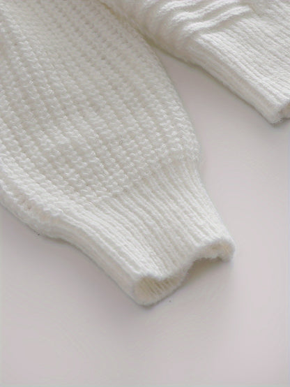 Men's Solid Color Ribbed Knit Sweater - High Elasticity Round Neck Long Sleeve, All-Season Comfort, Regular Fit Casual & Formal Wear, Easy Care Hand Wash/Dry Clean, Comfortable Fashion, Textured Fashion, Highelasticity Fabric