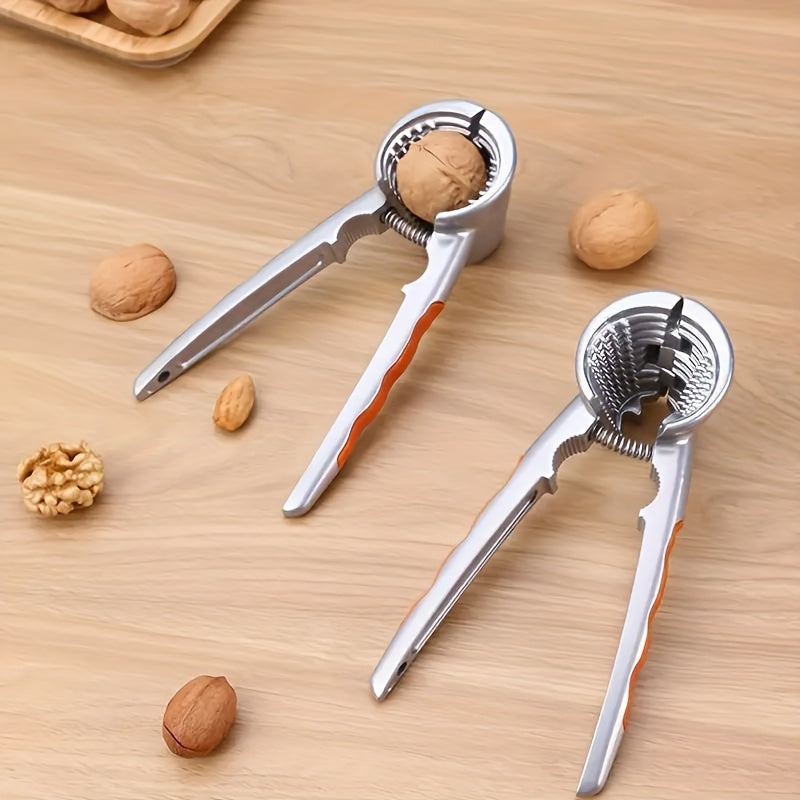 Versatile Aluminum Nutcracker - Easy Walnut & Dried Fruit Opener, Kitchen Gadget for Home and Restaurant Use