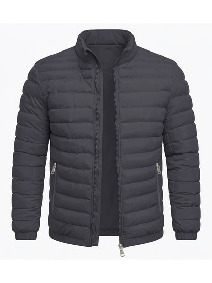 Men's Slim Fit Lightweight Stand Collar Windproof Jacket