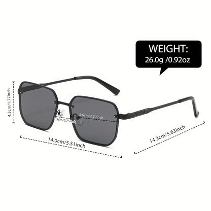 Vintage Square Frame Unisex Sunglasses with UV400 Protection