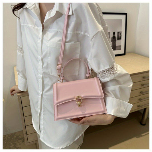 Women's Crossbody Bag: Detachable Long Strap, Vintage Minimalist Design with Golden Buckle, Polyester Lining + 5 Color Options, Lightweight and Practical, Suitable for Both Casual and Professional Occasions