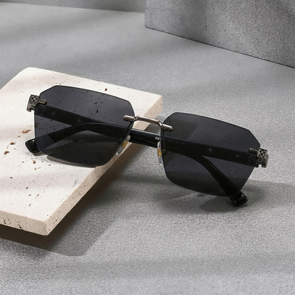 Rimless Vintage UV400 Copper Frame Fashion Glasses for Men & Women
