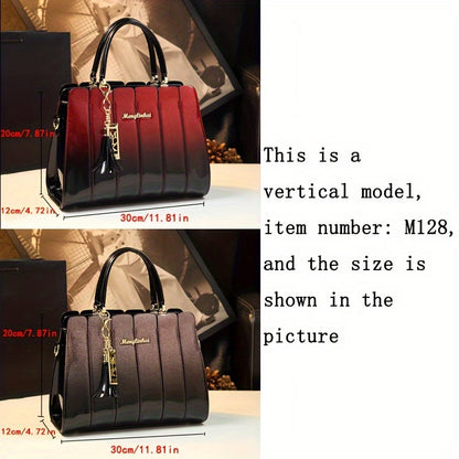 Vintage PU Leather Shoulder Bag with Removable Strap for Women
