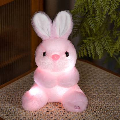 Light-Up Bunny Plush Toy - Soft & Adorable Glowing Rabbit Stuffed Animal, Perfect for Kids, Nighttime Comfort & Unique Home Decor - Cute Gift for Bunny Lovers, Night Light Decor | Glowing Stuffed Animal | Soft Texture
