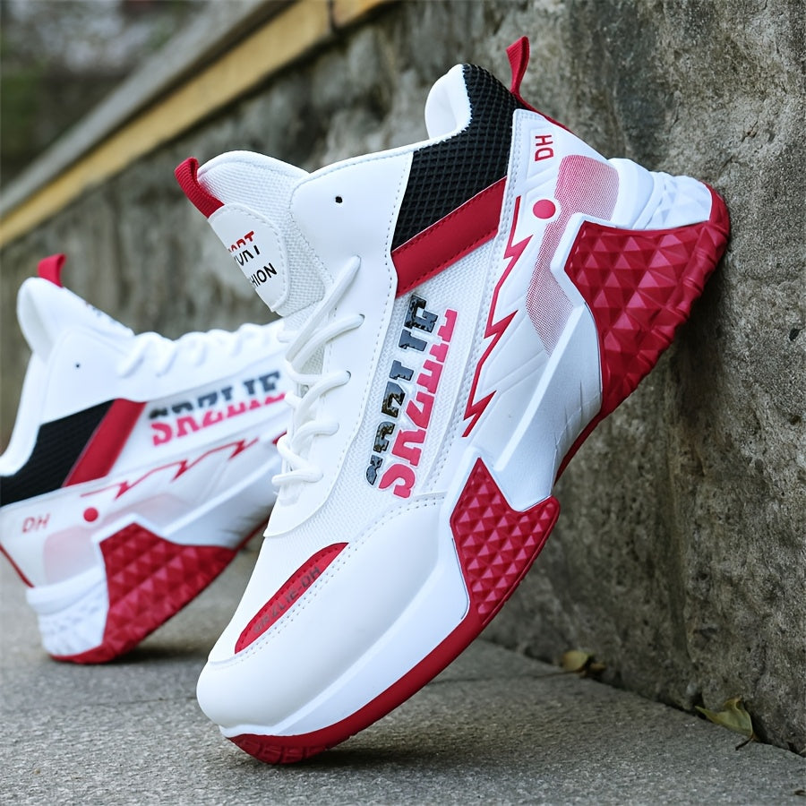 Men's Breathable Mesh High-Top Sneakers Casual Outdoor Shoes