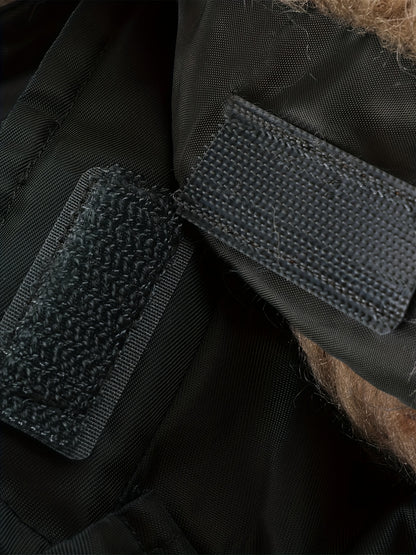 Men's Winter Coat - New Warm Hooded Jacket with Golden Print Accents, Loose Fit Casual Outerwear for Cold Weather, Machine Washable, Thick Comfort Plush Lining