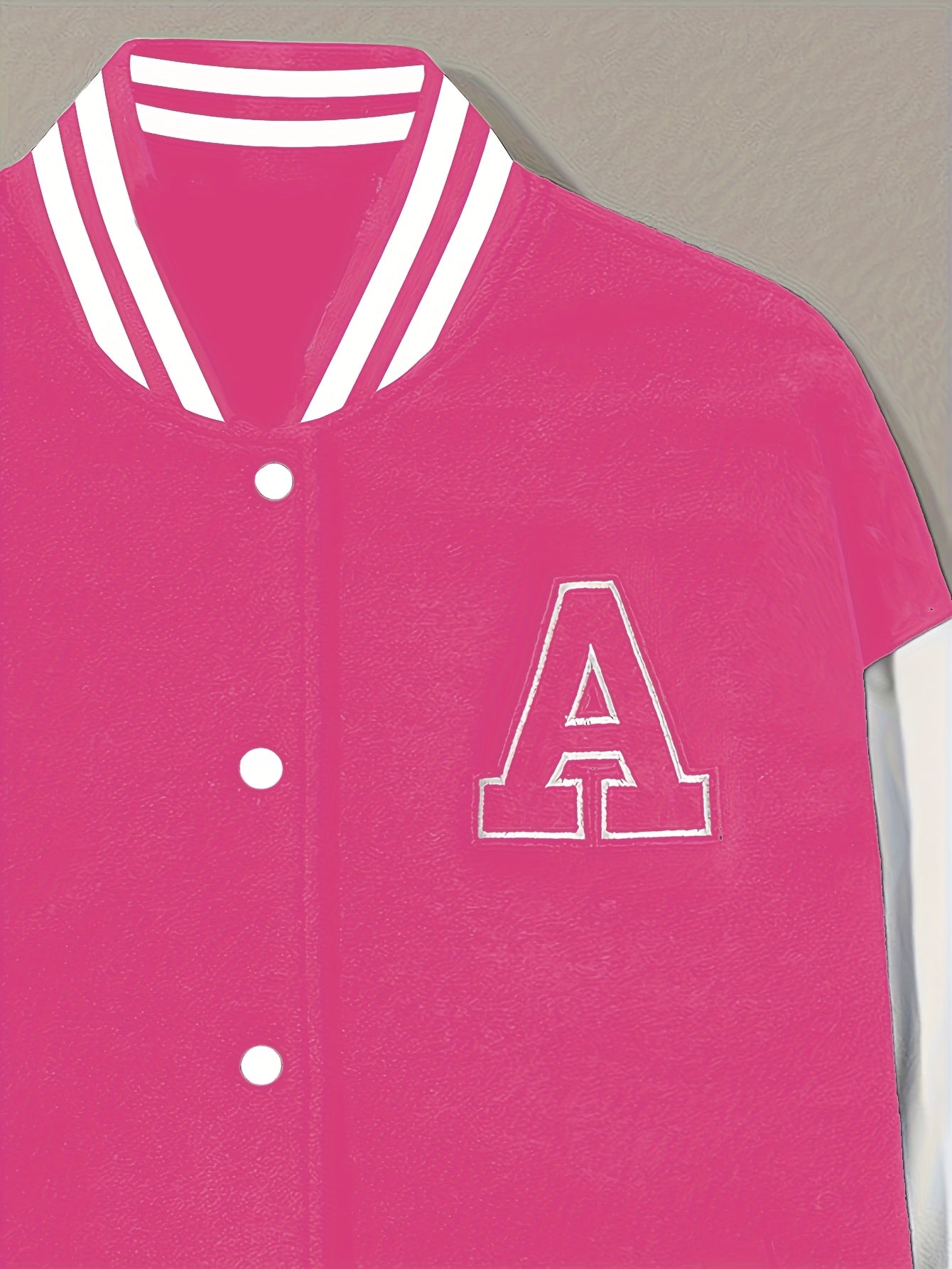 Women'S Casual Long Sleeve Baseball Jacket with "A" Letter Detail - Black & Beige Two-Tone Design, Button-Up Front, Flap Pockets, Fall/Winter Fashion Outerwear, Autumn Winter Apparel | Buttonup Jacket | Functional Pockets