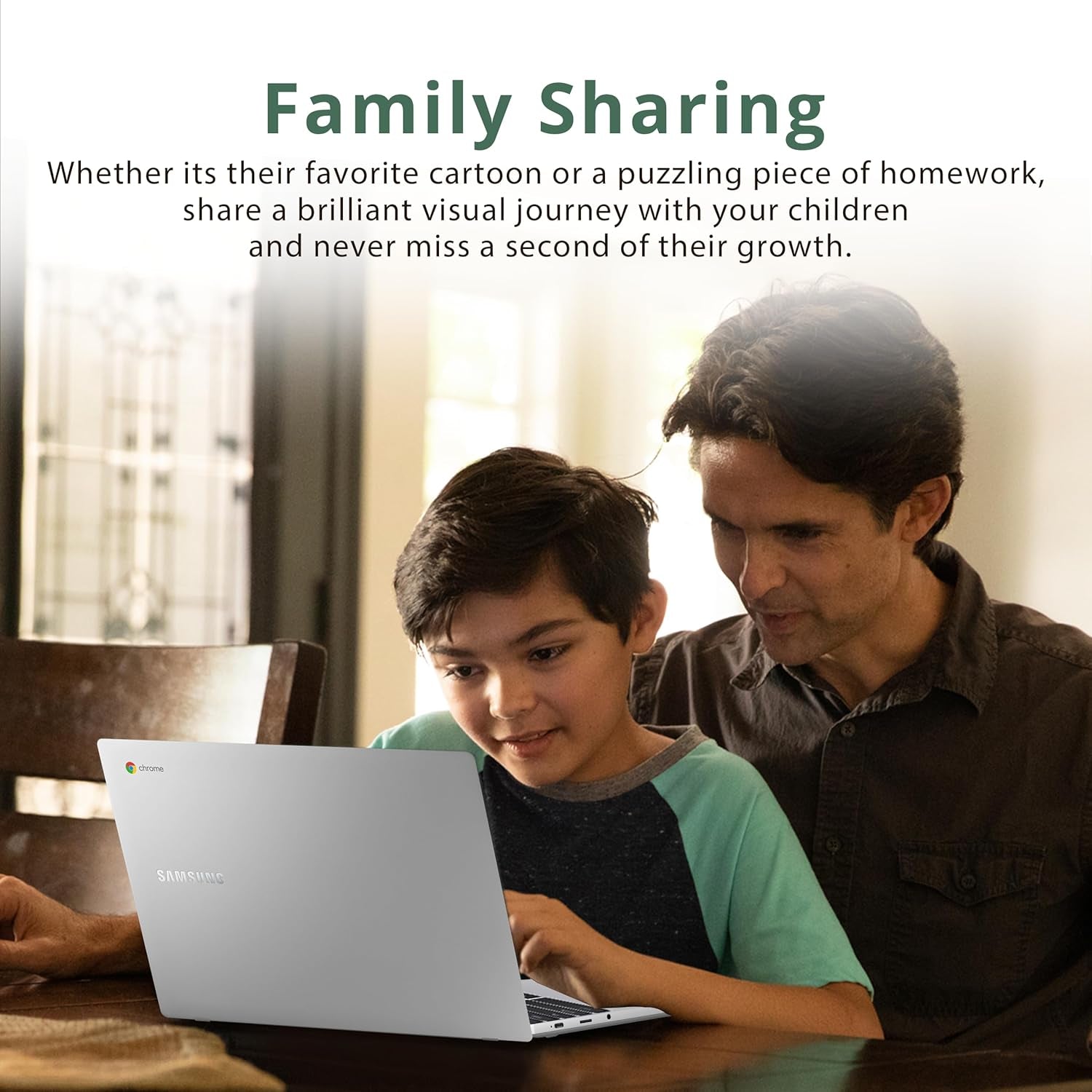 SAMSUNG Chromebook 4+ Laptop, 15.6" FHD LED Display, Intel Celeron N4000, 4GB RAM, 64GB Emmc, HD Webcam, Wi-Fi 5, Bluetooth, Chrome OS, Platinum Titan, 32GB USB Card