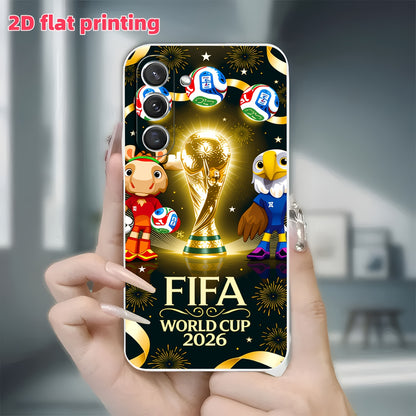 FIFA World Cup 2026 TPU Phone Case with Trophy & Mascot Design