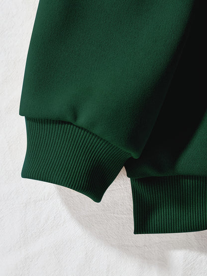 Women's Red Christmas Tree & Lettering Sweater - Cozy Winter Pullover with Round Neck Long Sleeve, Thickened Sweating-Reducing Blouse for Xmas Party Outfits, Family Gatherings (Machine Washable, Autumn/Winter Clothing)