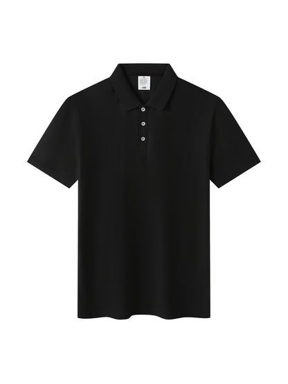 Men's Classic Solid Color Polo Shirt - Summer Casual Slim Fit