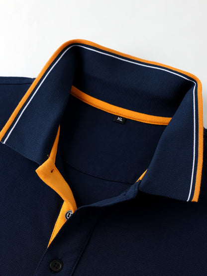 Men'S Short-Sleeve Polo Shirt. Made of 95% And 5% Spandex, This Lightweight Business Casual Collared Shirt Is Breathable And Comfortable - ayq