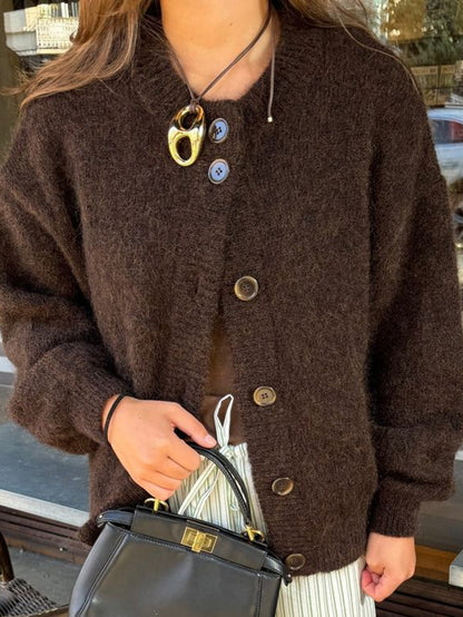 Women'S Vintage Sweater Coat - Soft Long Sleeve Cardigan with Button Front, Chic Office to Party Outerwear, Elegant Casual Outfits, Machine Washable Fall Winter Spring Jacket for Everyday &, Cute Sweaters