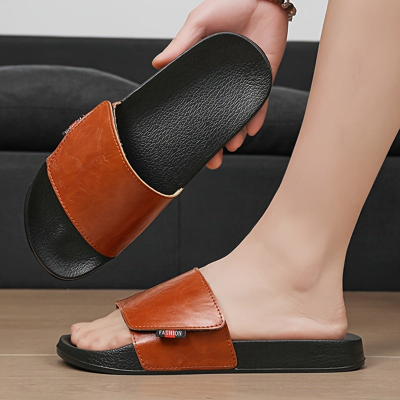 Men's Lightweight Casual Summer Slippers with Adjustable Strap