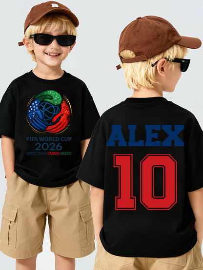 Kids Double-Sided Cotton T-Shirt for 2026 World Cup Season
