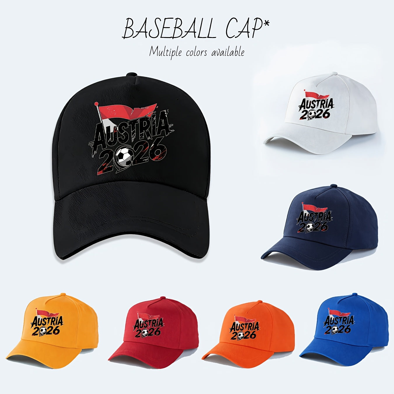 Unisex Austrian Theme Baseball Cap, Breathable Polyester Hat