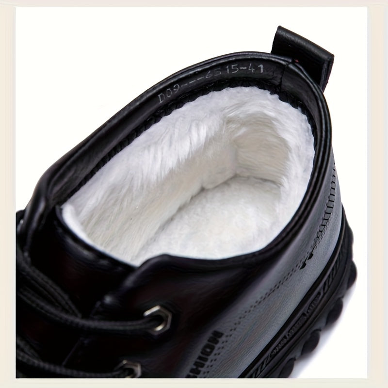 Men's Autumn and Winter Thickened High-Top High Quality Shoes with Lining, Dad Sneakers