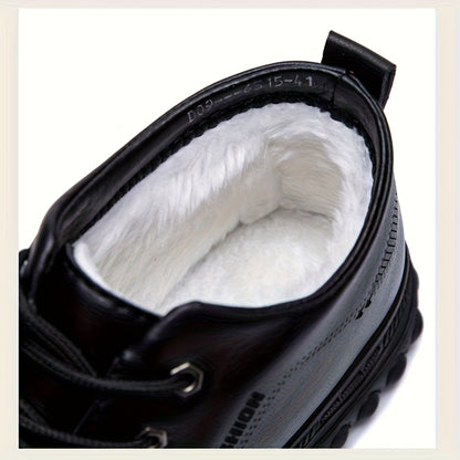 Men's Autumn and Winter Thickened High-Top High Quality Shoes with Lining, Dad Sneakers