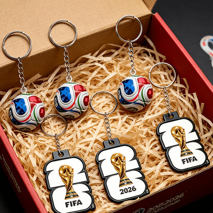 FIFA 2026 USA-Mexico-Canada Soccer Keychain Set - 6/8pcs Zinc Alloy