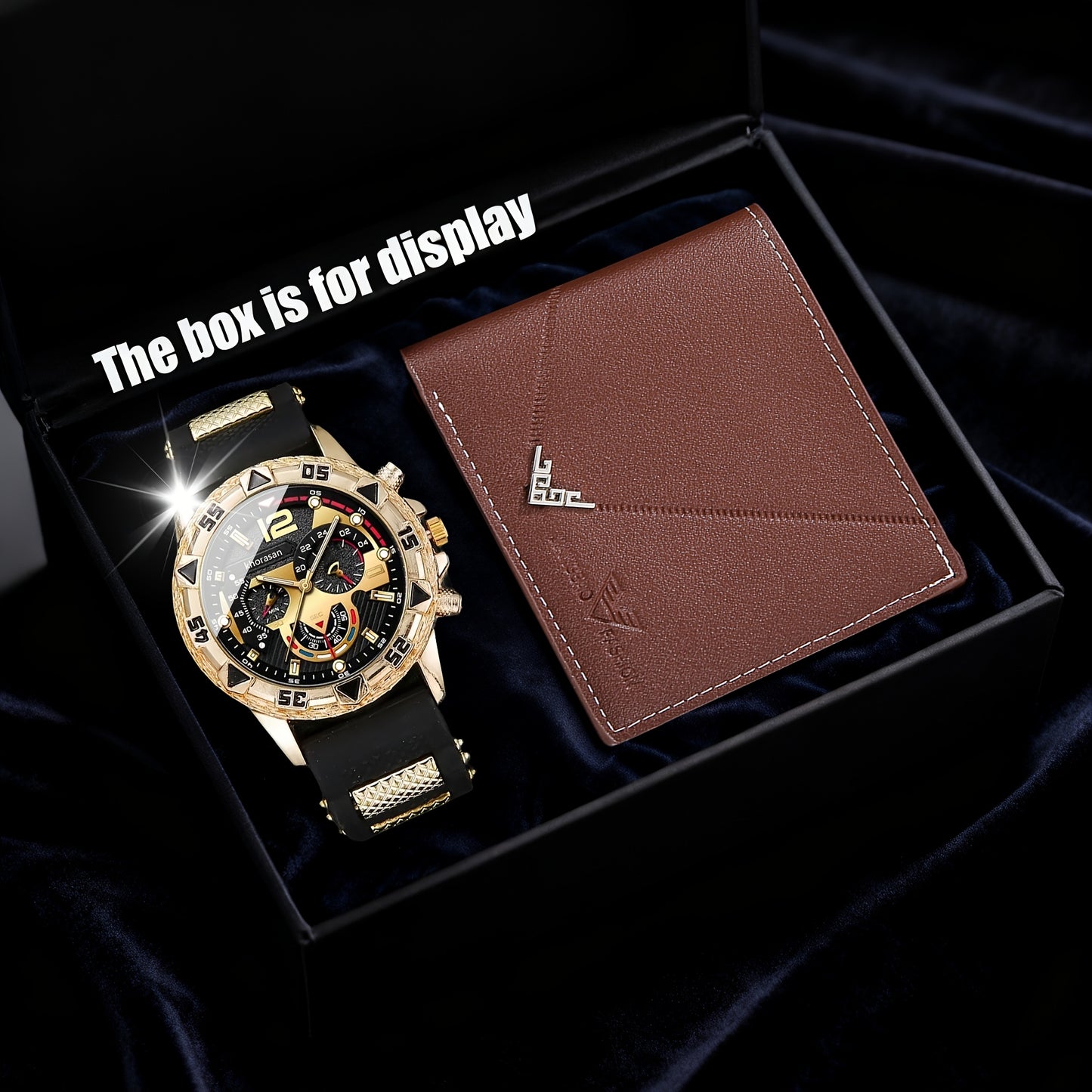 2pcs Unisex Watch and Wallet Set, Suitable for Formal and Casual Occasions, Luxury Business Watch, Casual Watch, Ideal for Father or Boyfriend, Corporate Gift, Dress Watch, Elegant Gift, Classic Design, Durable Material, Wall