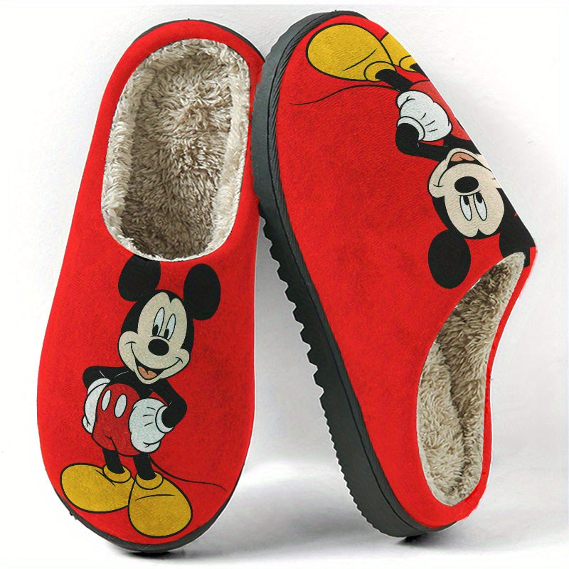 Unisex Plush Slippers, Ultra-Soft Thick Material, High-Quality Warm and Non-Slip! Classic Mickey Mouse Design, Perfect for Home or Bedroom Comfort, Cloud-Like Softness – Ideal Gift for Halloween, Christmas, New Year, and Bi