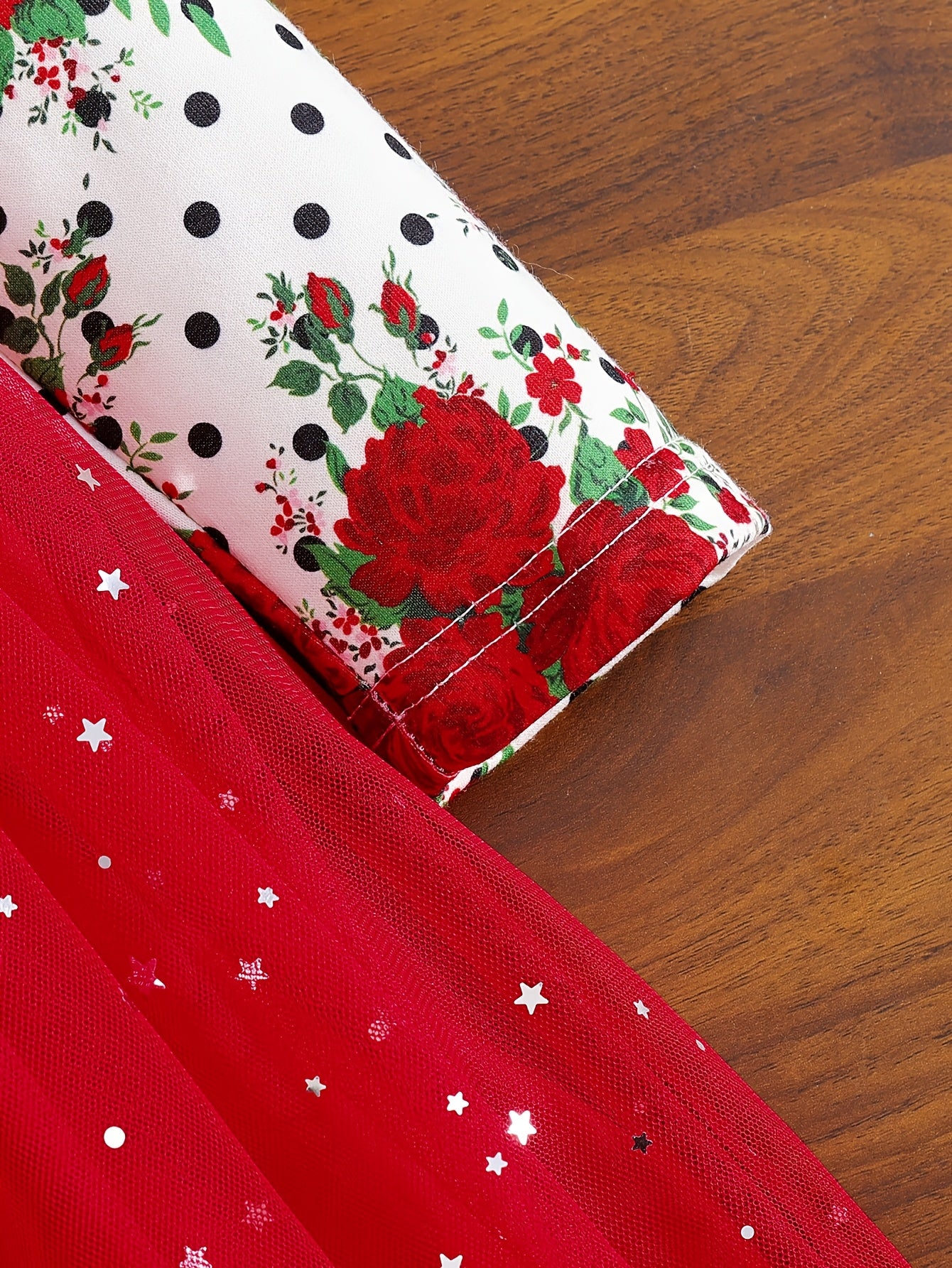 COVIVIKY Girls' Elegant Long Sleeve Party Dress with Puff Skirt & Sheer Panel - Knee-Length A-Line Wedding Prom Dress, Belted Waist Bow & Netting Trim, Hand Washable Winter Formal Gown for Girls (Age 4-12)