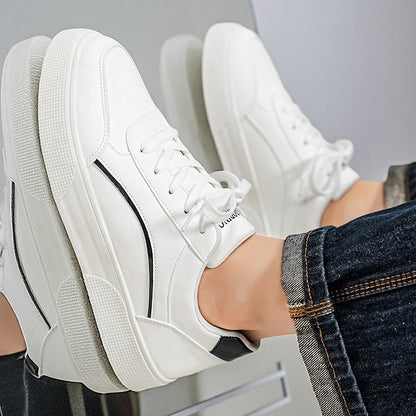 Men'S Casual Sneakers with a Easy And Versatile Thick Sole, Perfect for Daily Commuting And Comfort. Fashionable Low-Top Casual Shoes That Elevate Height, Easy to Maintain with a Upper, Trendy Footwear for Men - ayq