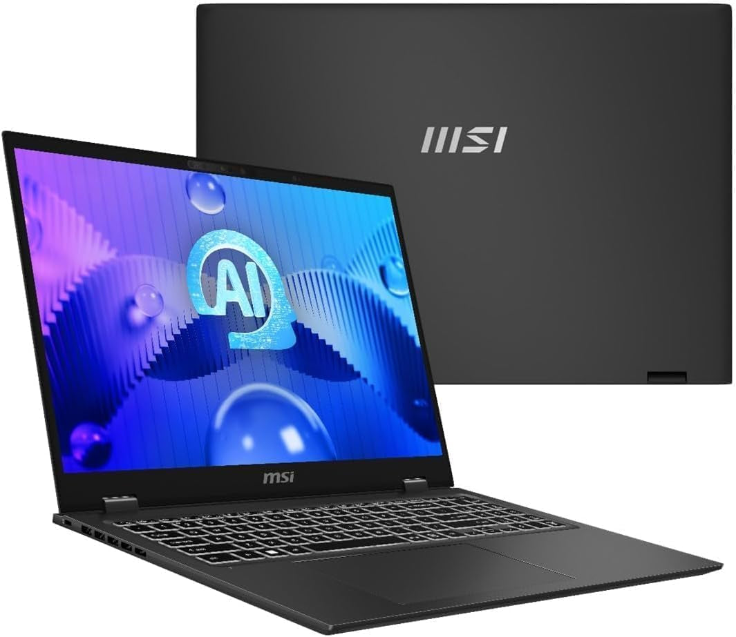 MSI Prestige 16 AI EVO Laptop, Ultra Thin Business Laptop, Intel Ultra 7-155 H, 16" QHD+, 32 GB LPDDR5 RAM, 2 TB SSD, Wi-Fi 7, AI Engine, Windows 11 Pro & MS Office Lifetime License