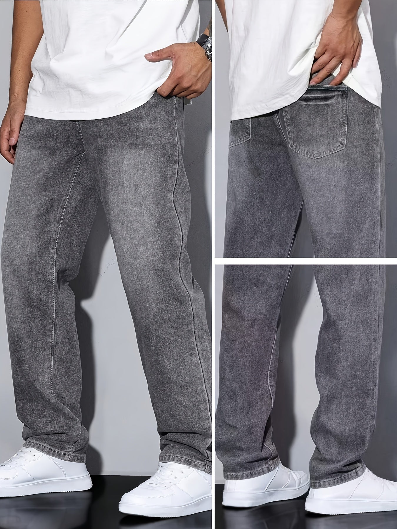 Teen Boys' Y2K Straight Leg Denim Jeans Mid Waist 2026 Fashion