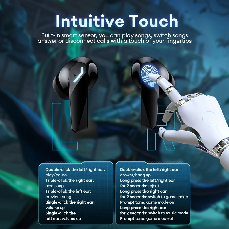 Lenovo GM2 Pro Features Smart Noise Cancellation to Minimize Background Noise for High-Definition Calls with Minimal Delay.