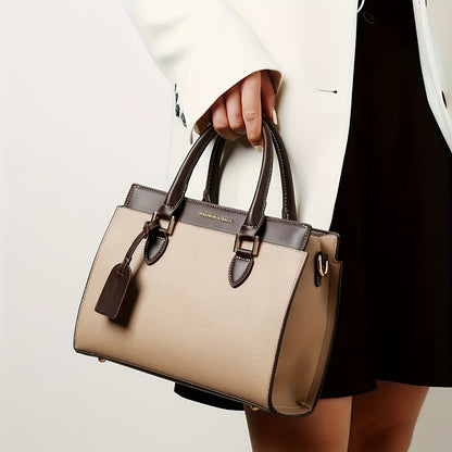 LABOONOO Minimalist PU Handbag with Adjustable Strap and Zipper