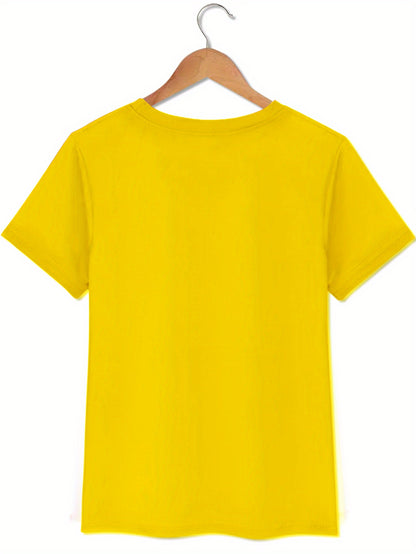 New Arrival: Paris Creative Letter Pattern Printed T-Shirt, Suitable for Women'S Casual Wear, Vacations, Short Sleeves, Round Neck, Spring And Summer, Machine Washable, New Women'S Clothing, Versatile for Outings And Sports.