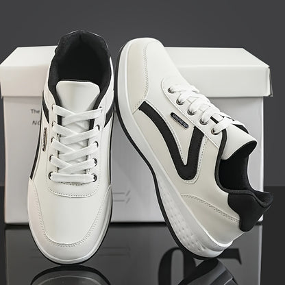 Men'S Classic British Style Casual Business Shoes - All-Season Solid  Geometric Pattern, Low Top Lace-Up, Round Toe, Faux Upper, Fabric Inner, EVA TPR Sole, Comfortable Minimalist Design for Daily  Outdoor Use, Everyday Com