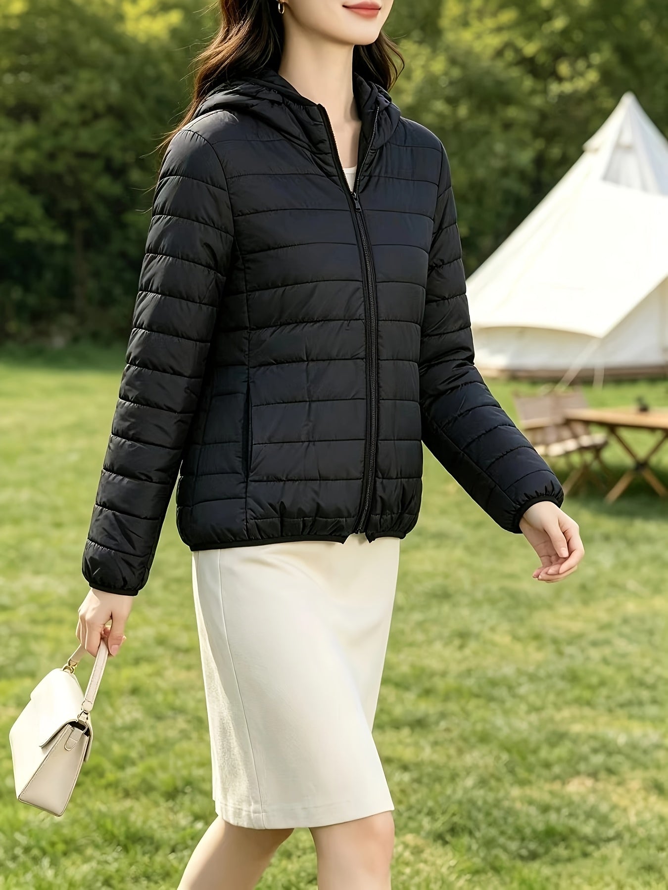 Trendy Women's Lightweight Hooded Jacket for Fall and Travel