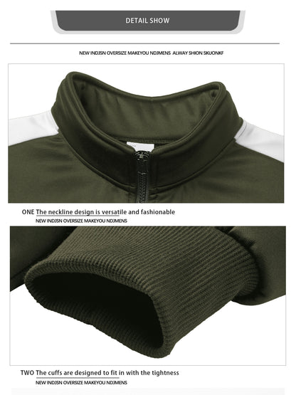 Men's Slim-Fit Full-Zip Softshell Jacket with Stand Collar