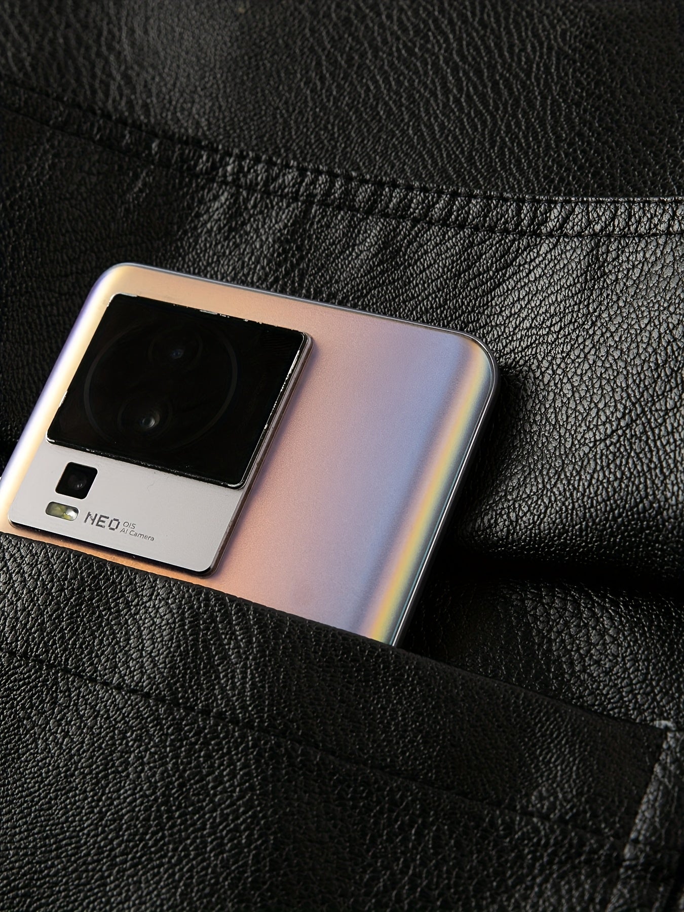 Men'S Faux Leather Bomber Jacket with Fleece Lining - Casual Motorcycle Style, Zip-Up, Long Sleeve, Drop Shoulder, Polyester Lining, Regular Fit, Outdoor & Hiking Wear, Outdoor Jacket | Bomber Jacket | Polyester Lined Jacket