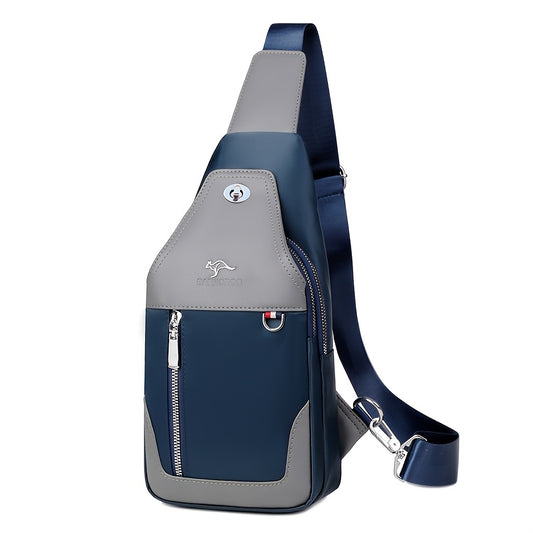 SelectMen'S Large Capacity Motorcycle Bag - Trendy Crossbody Shoulder Bag with Multiple Pockets, Casual Oxford Style, Hand Washable, Ideal for Daily Commute, Everyday Commute Bag Casual Style Bag Zippered Closure