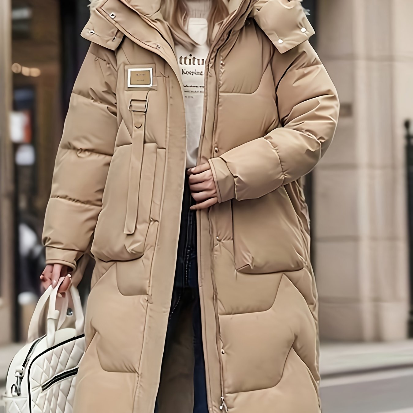 European and American winter thick jacket, new knee length jacket, loose fitting jacket for women