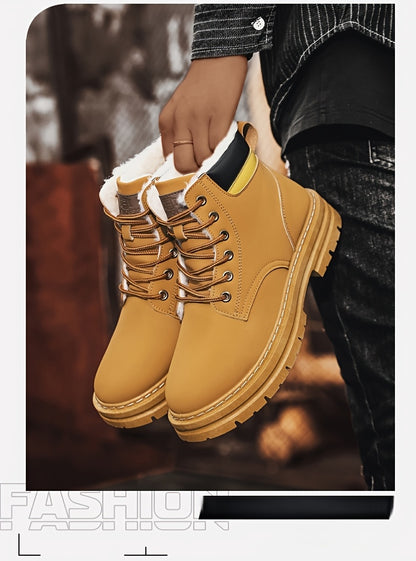 Plus Size Men's Snow Boots, -Lined Warm Shoes,Walking Boots, Winter Shoes Men, Snowboard Boots, Mens Hiking Boots, Mens Winter Shoe, Warm Shoes for Men, Mens Boots for Winter,Cold Weather Boots, Stylish Winter Footwear, Warm