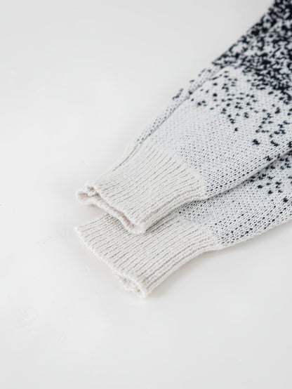 1 Men's Sweater, Trendy Gradient Color Crew Neck Outdoor Casual Top for Autumn and Winter New Arrival