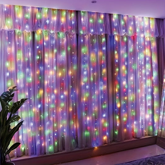 Remote Dimmable Fairy Curtain Lights, USB Version, 8 Modes, Christmas & Halloween Decor, Bedroom Starry Sky Light Strings, Multiple Light Counts, Warm White, White & Multi-Color Optional, Best for Christmas