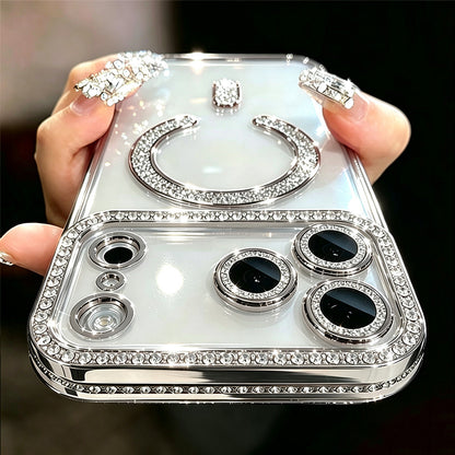 Glitter Transparent Rhinestone Case for iPhone 18 Pro Max