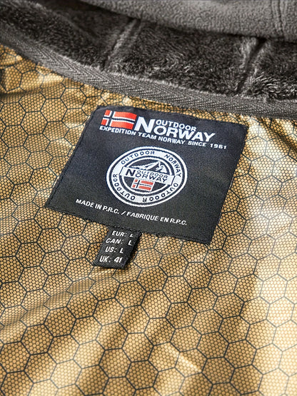 Men's Warm Stand Collar Cardigan Jacket, Honeycomb Heat-Retaining Graphite Lining, Thermal Insulation, Warmer Upper Body, Quality Men's Wear, Warm Lining, Carbon Fiber Technology - Full-Zip Winter Coat, Full-Length Zipper, Ma