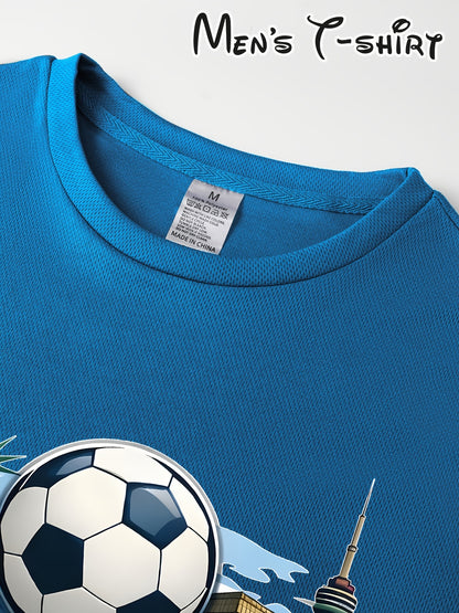 Men's 2026 World Cup Casual Landmark Print Polyester T-Shirt