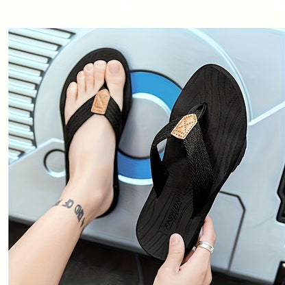 Men's Casual Summer Beach Sandals with Fabric Upper