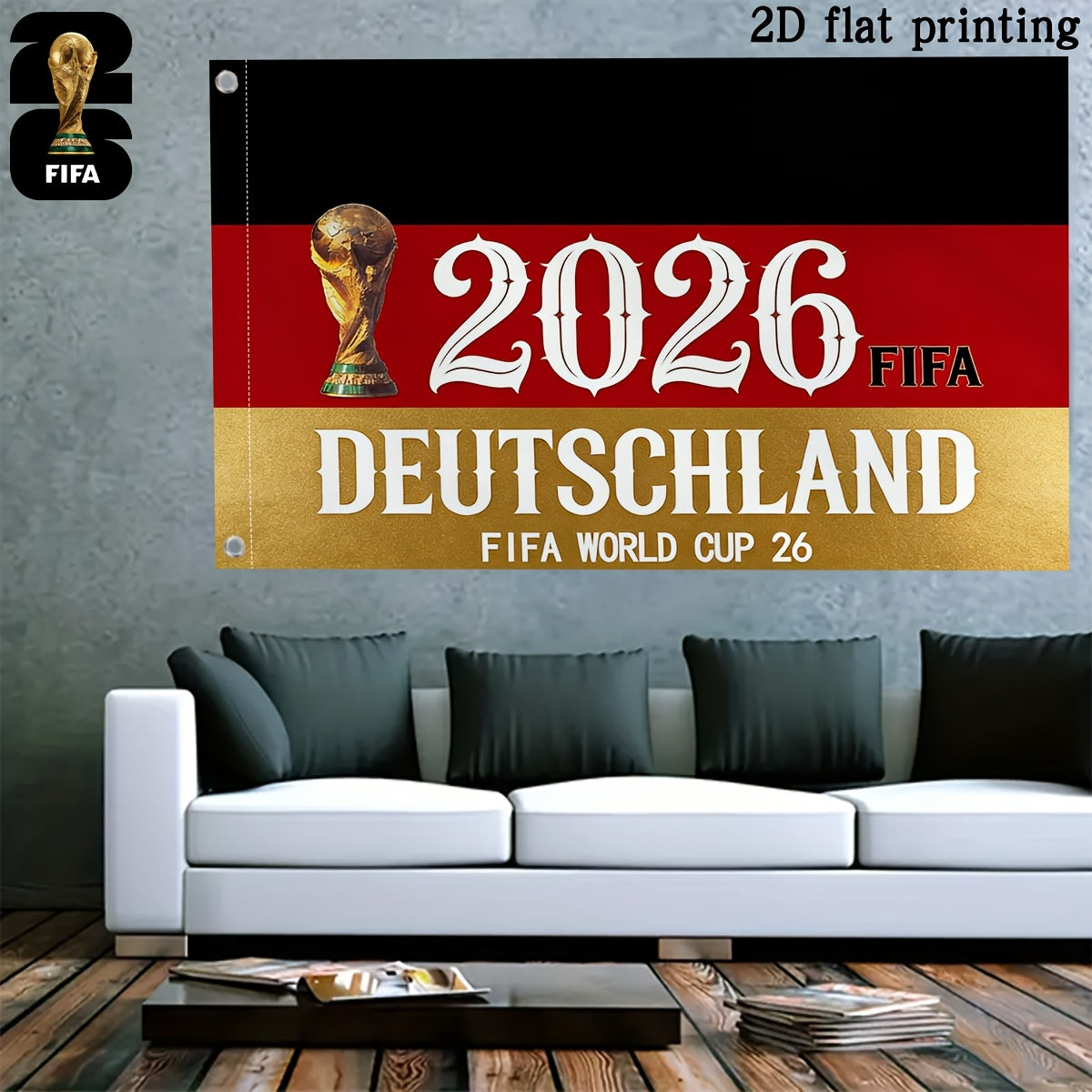 2026 FIFA World Cup Maple & Clutch Mascot Square Flag