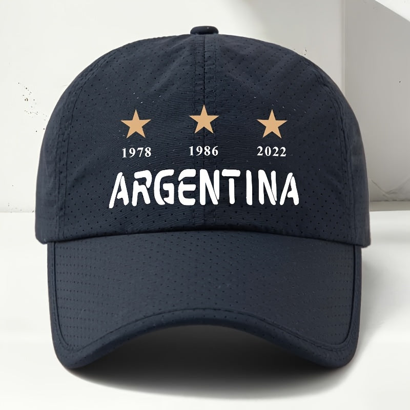 Men's Five-Star Argentina Letter Printed Classic Baseball Cap